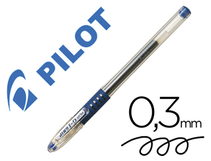 ROLLER PILOT G1 GEL GRIP CAOUTCHOUC BILLE CARBURE DE TUNGSTNE POINTE FINE ENCRE GEL BLEUE
