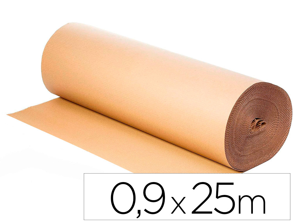 CARTON ONDULE Q-CONNECT KRAFT 250G/M2 RESISTANT POLYVALENT  ROULEAU 0,90X25M