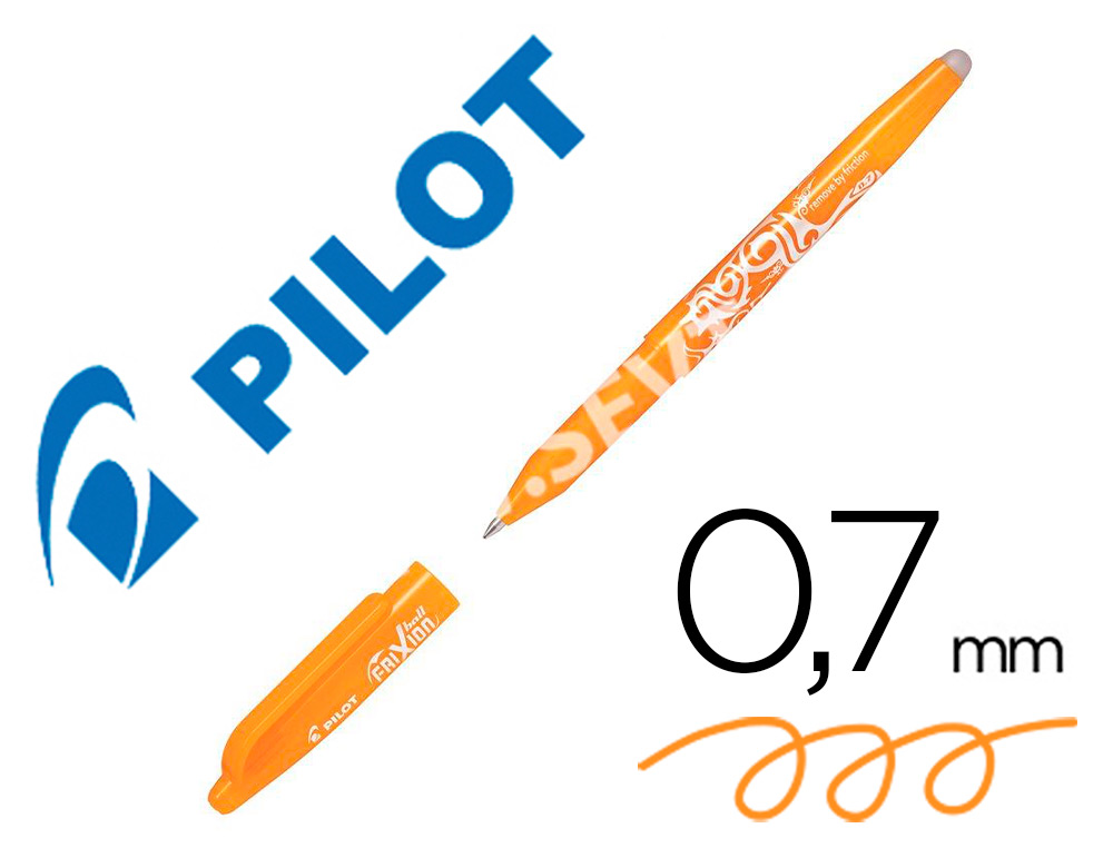 ROLLER PILOT FRIXION BALL ENCRE GEL POINTE MOYENNE      COLORIS ORANGE ABRICOT