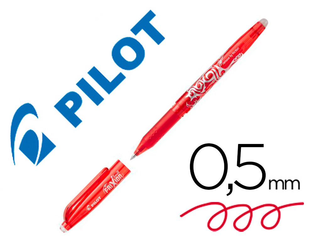 ROLLER PILOT FRIXION BALL ENCRE GEL POINTE FINE COLORIS ROUGE