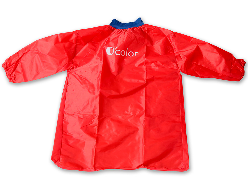 TABLIER DE PROTECTION LAVABLE POUR ENFANT DE 2   4 ANS      COULEUR ROUGE