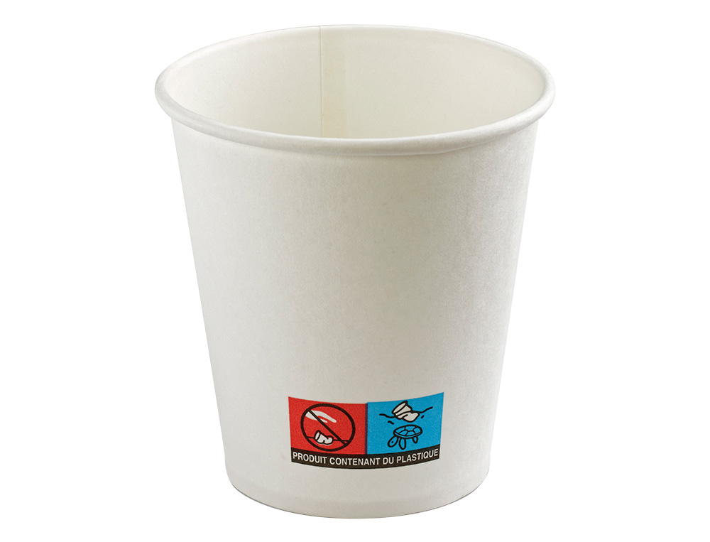 GOBELET EN CARTON COLDIS DE CONTENANCE 10CL PAQUET DE 50  BLANC    42158