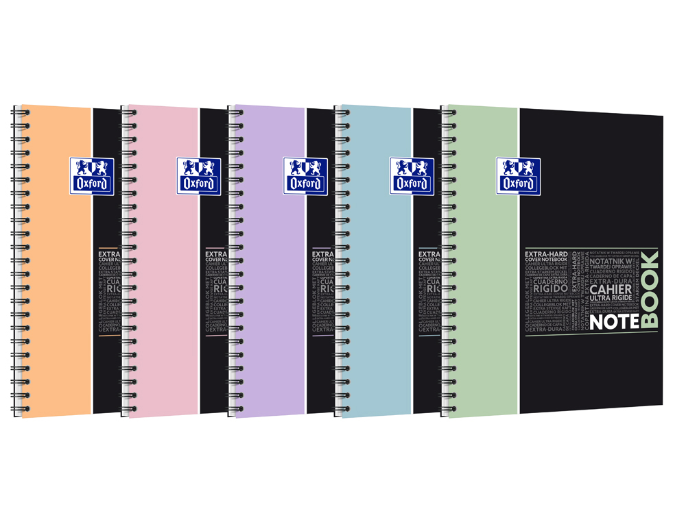 CAHIER OXFORD SMART SPIRALE 4 TROUS 230X297MM 160 PAGES     OPTIK PAPER 5X5 COLORIS       INTENSE ASSORTIS LOT 20
