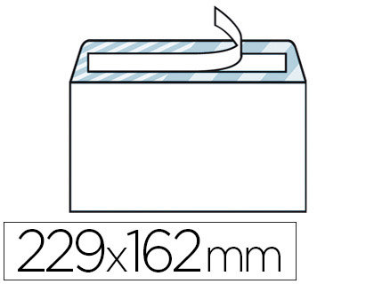 ENVELOPPE CONOMIQUE C5 162X229MM 80G ADHSIVE COLORIS BLANC BOTE 500 UNITS